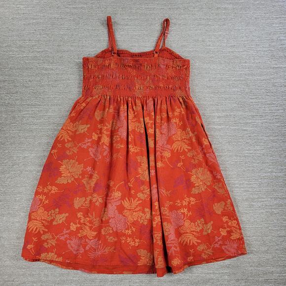 Universal Thread Dress Womens Medium Orange Smocked Top Adjustable Straps Summer - Picture 15 of 16